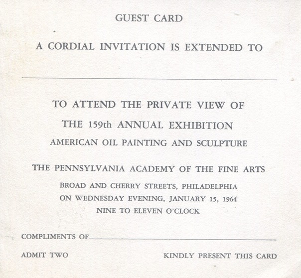 1964 Penn Acad of the Fine Arts