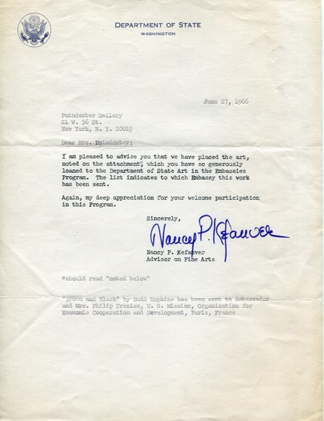 1966 Letter from Dept of State