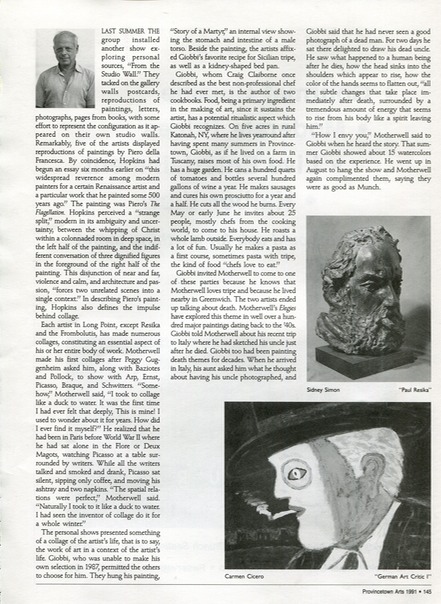 1991 Provincetown Arts pg 145